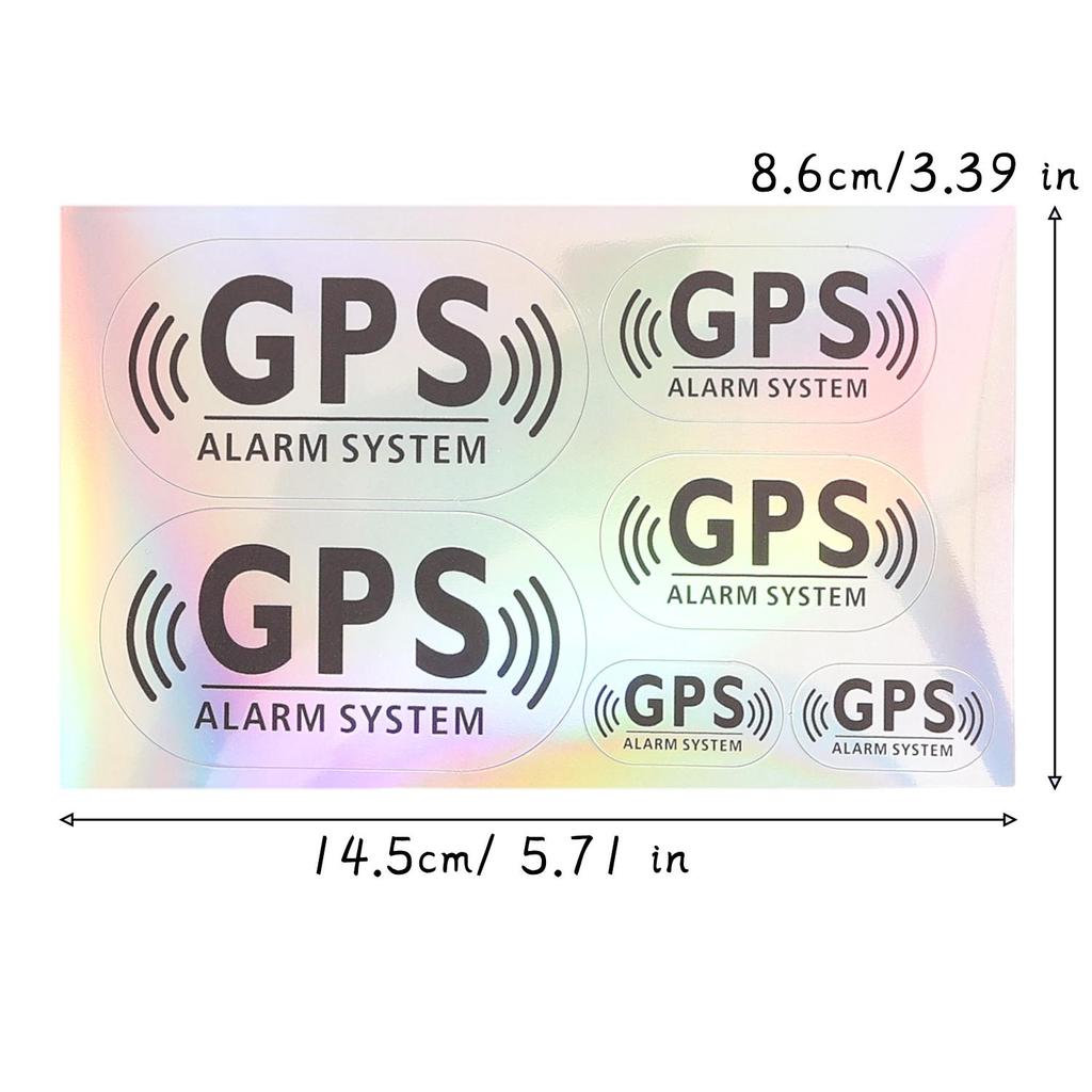 6 шт./компл. Светоотражающая Лазерная GPS Система Сигнализации Наклейки на Автомобиль Водонепроницаемые DIY Наклейки из Винила для Окна Автомобиля, Боковой, Заднего Стекла