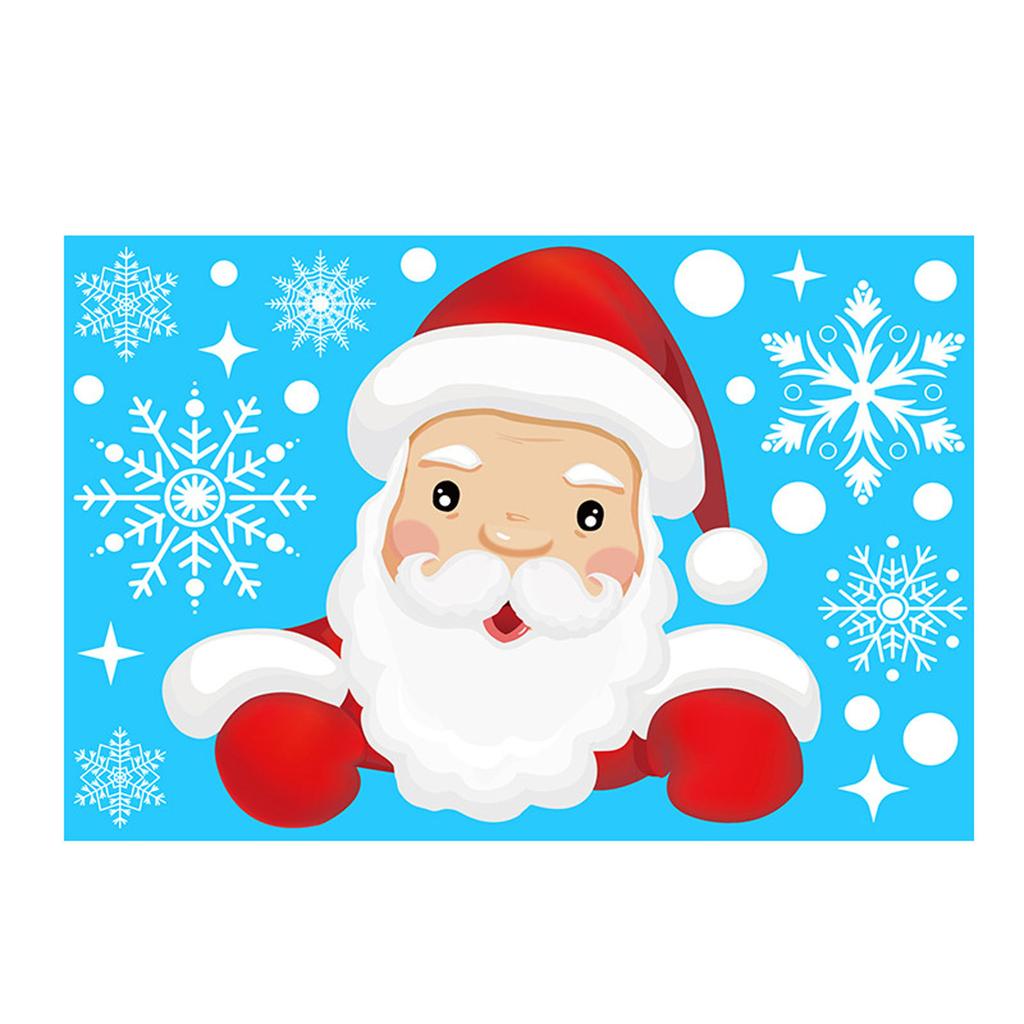Electrostatic Glass Stickers On Christmas Windows And Christmas Stickers On Walls
