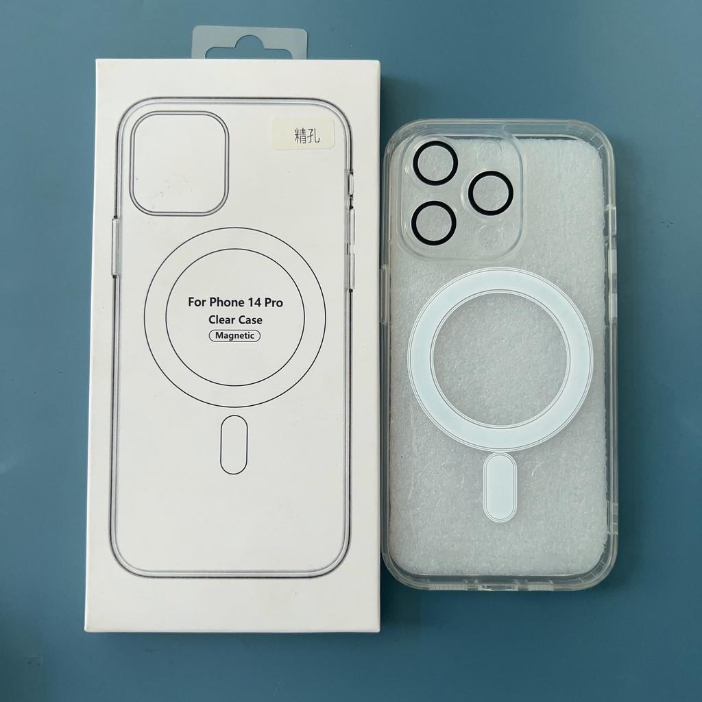 С защитной пленкой для объектива Подходящий для Apple 16 Прозрачный чехол с магнитной фиксацией Iphone15 Прозрачный противоударный 14 Акриловый 12 Защитный чехол