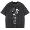 Мужские washed футболки с принтом Japanese Koi Harajuku, хлопковые топы с коротким рукавом, повседневные оверсайз футболки с круглым вырезом, одежда