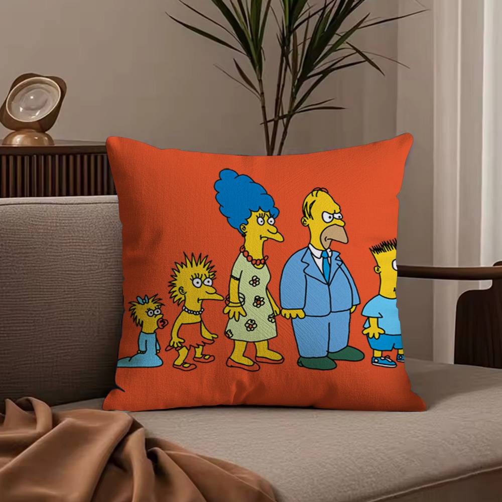 Мультяшная наволочка The S-Simpsons, противопылевая, с потайной молнией, из шелковистого короткого плюша, чехол для диванной подушки