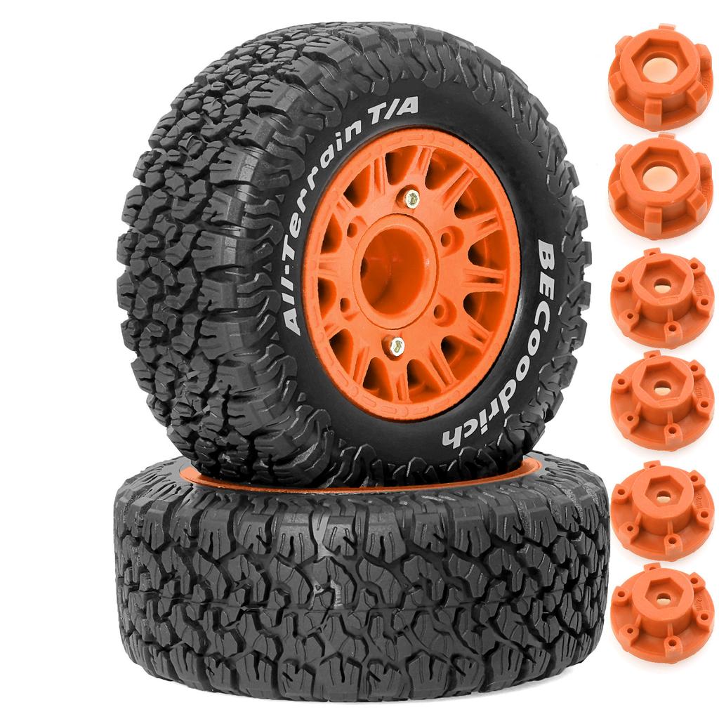 1/10 1/8 RC Short Course Truck Tires OD 113mm And Wheels 12mm 14mm 17mm Hex for 1:8 1:10 Scale Off Road Truck Car Traxxas Slash