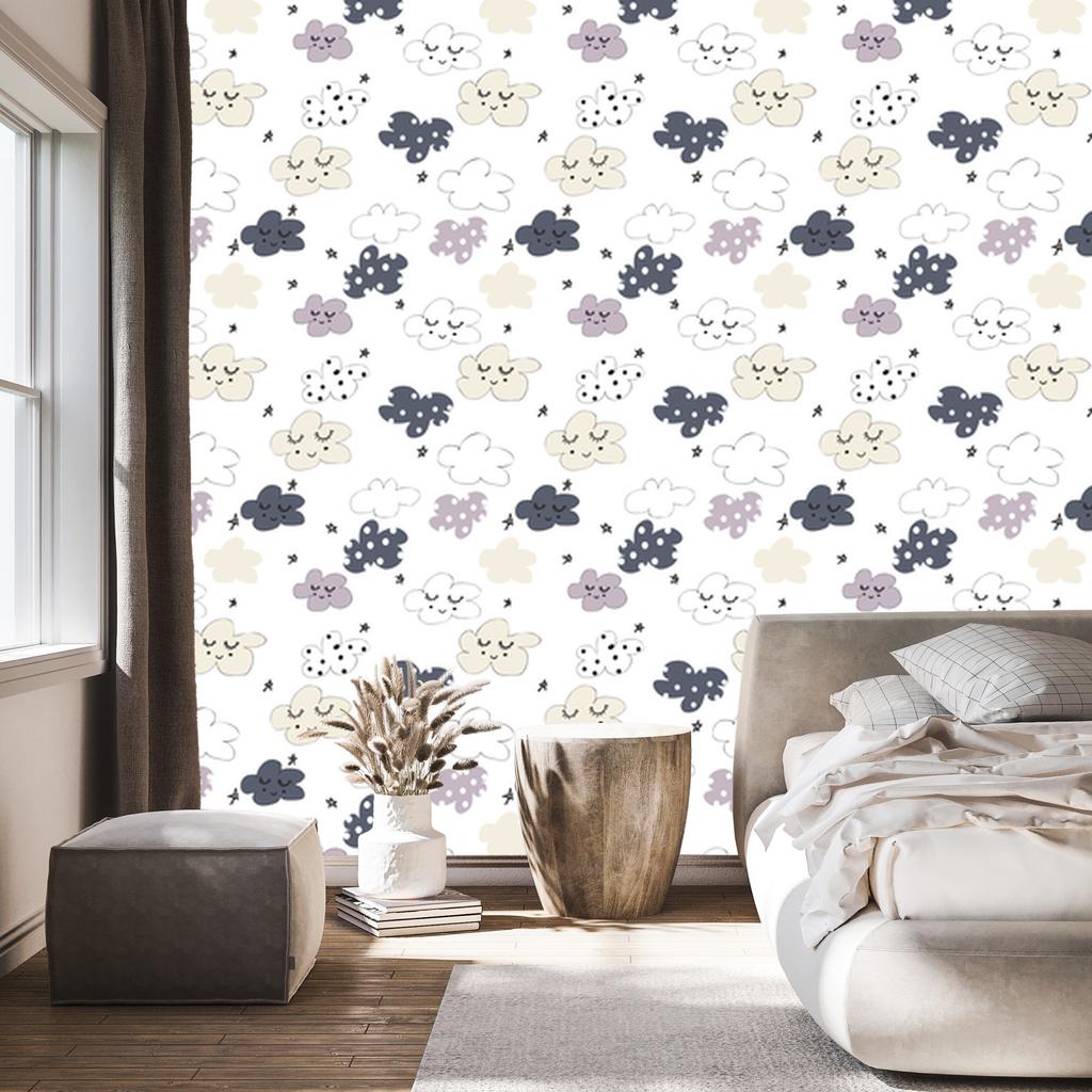 Stars and Clouds Wallpaper for Living Room and Bedroom 50x1000