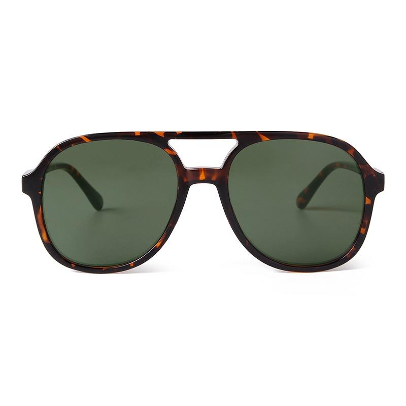 Модные винтажные желтые очки-авиаторы для женщин и мужчин, ретро, черепаховая оправа, двойной мост, квадратные авиационные солнцезащитные очки, UV400 S227