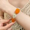 Acrylic Geometric Oval Beaded Bracelet Necklace - Retro Elegant Temperament with Light Luxury Collarbone Chain