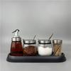 Набор-держатель для специй и зубочисток Junchu Glass Table