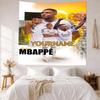 Mbappe Custom Your Name Wall Decor Tapestry Art For Pet Memorial Birthdaywedding Party Backdrop Family Gift