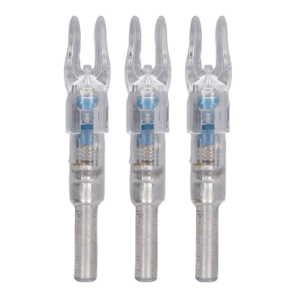 3PCS Lighted Nocks for Arrows Automatic Lighting 6.2mm Internal Diameter Archery Shaft Luminous Arrow Tail for Outdoor