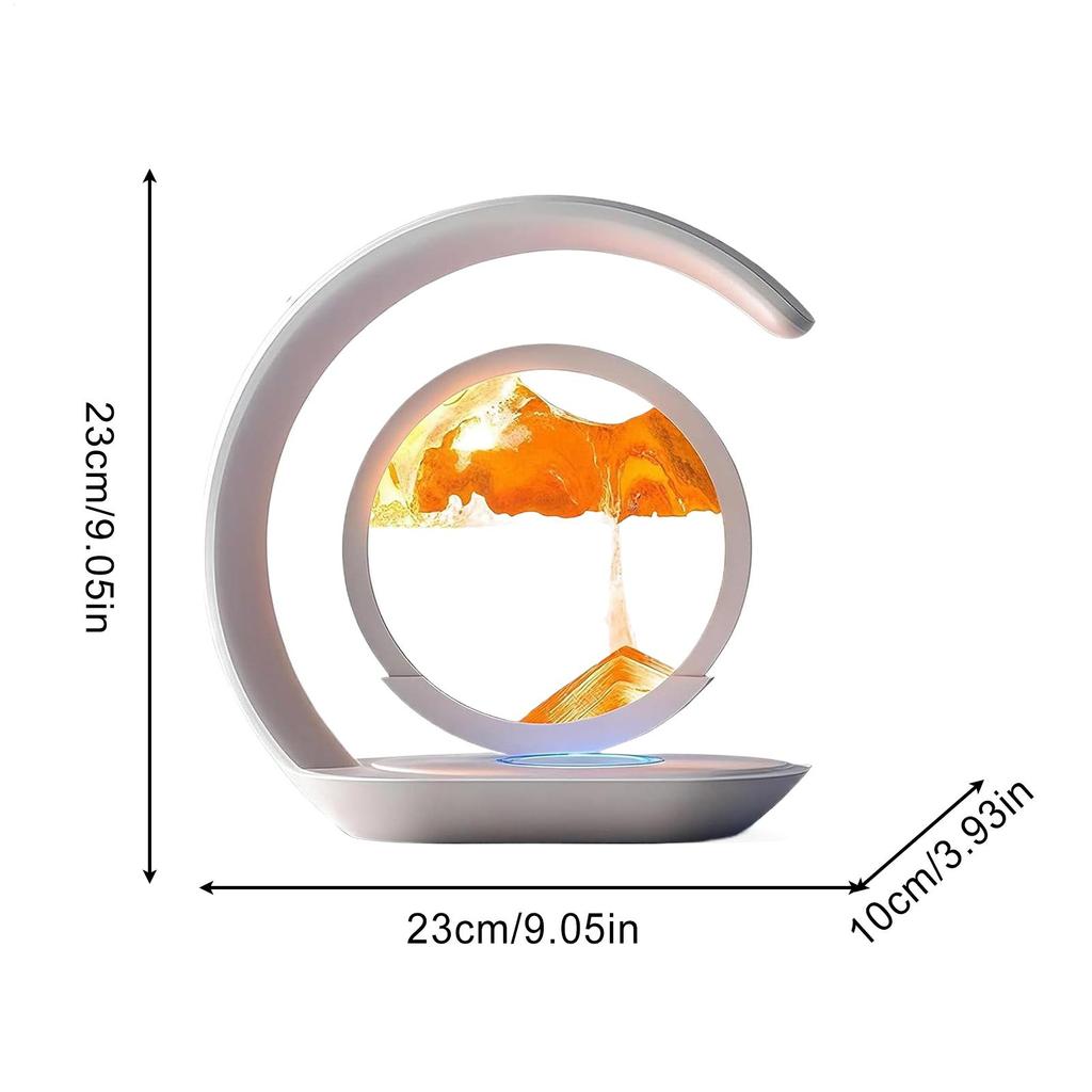 Wireless Charging Moving Sand Lamp Decor Magnetic Charger For Office Bedroom Table Night Bathroom Home Sensory Meditation