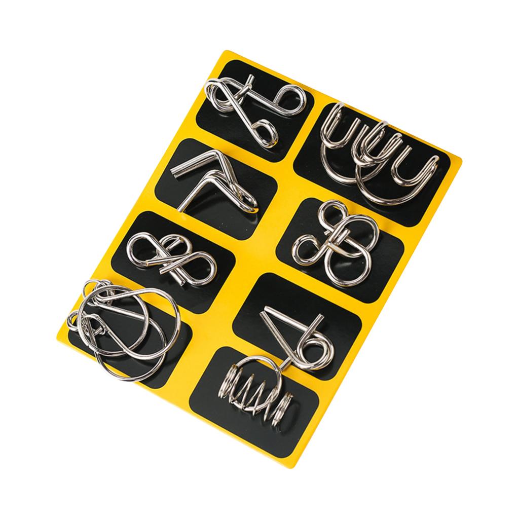 8 шт. Металлическая проволочная головоломка Игрушка Головоломка Игра Тест на IQ для ума Кольцо Детский подарок