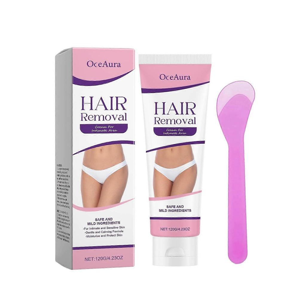 Hair Removal Cream for Women, Intimate Area Bikini Line Depilatory for Face Legs Underarms - Gentle Formula for All Skin Type, with An Scraper