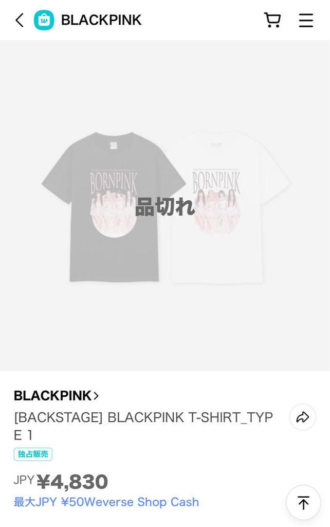 [USED] BLACKPINK Seoul Concert Limited Edition T-shirt BLACK M Size