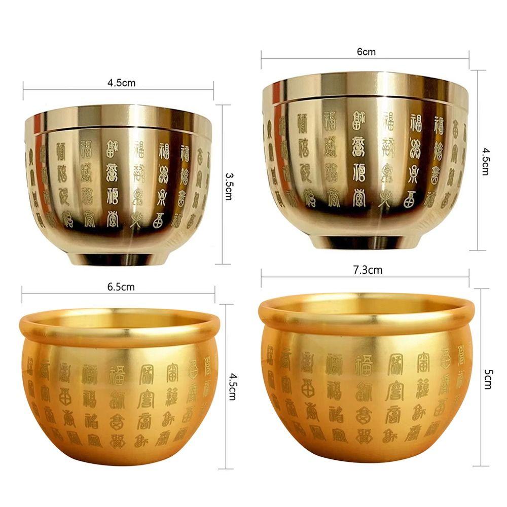 1Pcs 4.5-7cm Pure Brass Cornucopia Wealth Attracting Baifu Jar Cup  Home Decoration Accessories