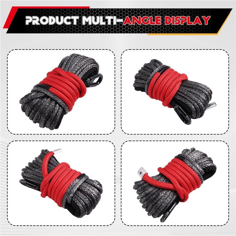 DT14-Winch Rope Line String Cable Forged Hook For ATV Car Outdoor Accessories Synthetic Material