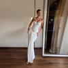 Европейская и американская женская одежда осень новая сексуальная spice girl обертка на грудь блестящий бриллиант высокая талия тонкий ремешок однотонное платье женское