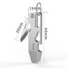 NEW Outdoors Titanium Alloy Mini Multifunctional Folding Pry Bar Key Screwdriver Pendant Wrench Bottle Opener Express EDC Tool