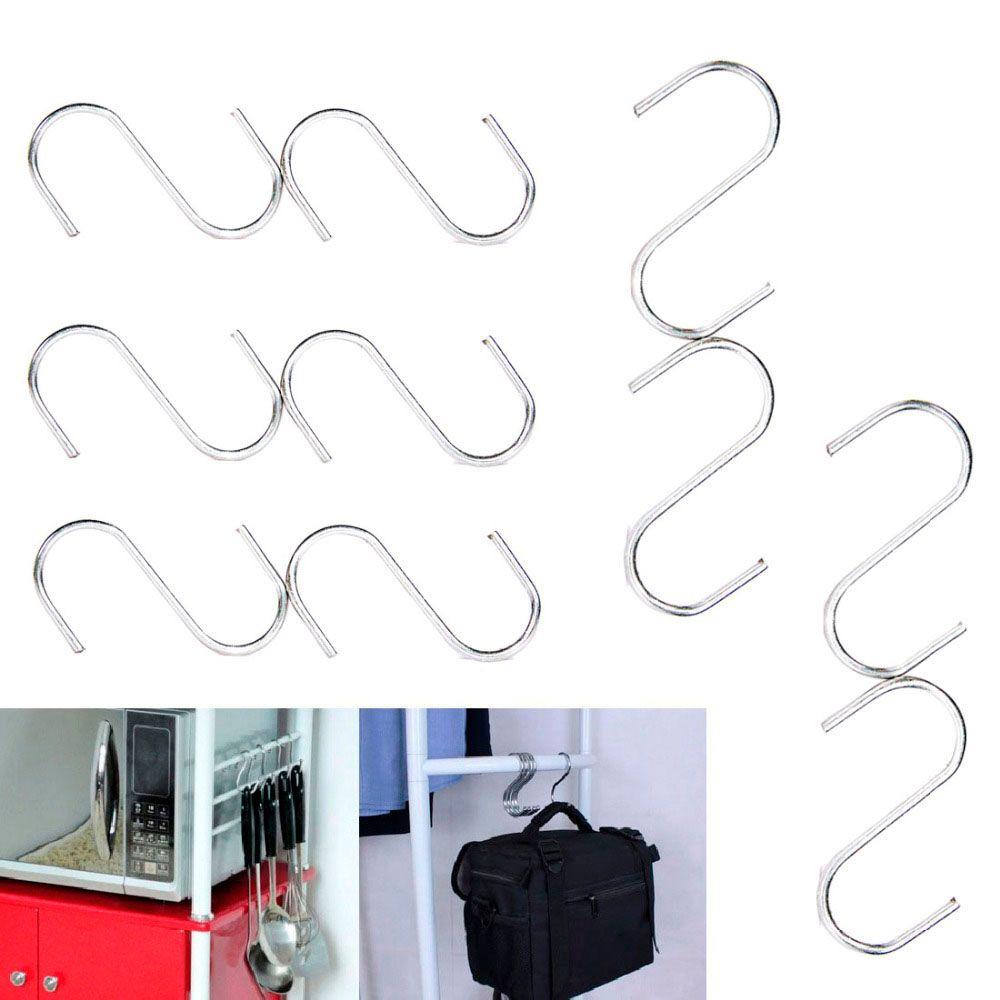 5/10/20pcs Home Kitchen Organizer Holder Hanger S Shaped Hook Storage Rack Clasps Hooks