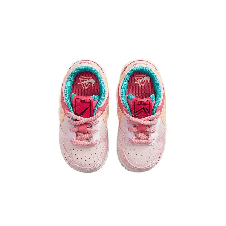 Social Status x Nike Dunk Low TD Клубничное молоко Детские кроссовки Розовый Светло-розовый Кокосовое молоко DM3350-600