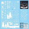 3D Christmas Snow Bear Window Clings - Cute Ice and Snow Bear Stickers for Glass