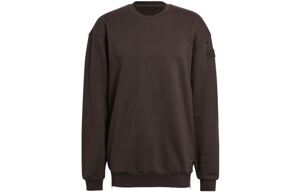 Adidas Sweatshirts Men's Dark Gray Olive Green Crew Neck Moderate HG6637