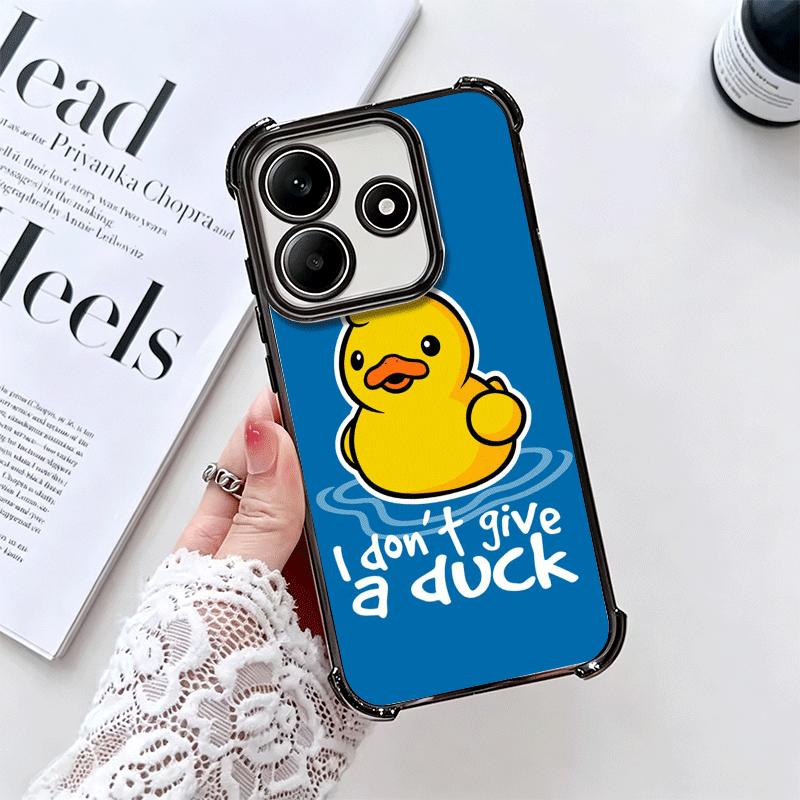 Забавный Милый Мультяшный Утенок Покрытие Чехол Для Телефона Для Xiaomi Redmi Note 14 15 Pro Plus 13 12 11 11S 11T 10 9S 9 5G Противоударный Подушка Безопасности Co