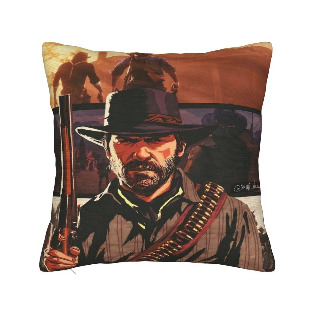 Decorative Pillow Cover Arthur Morgan Merch Home Pillow Case Cover Zippered MultiSize