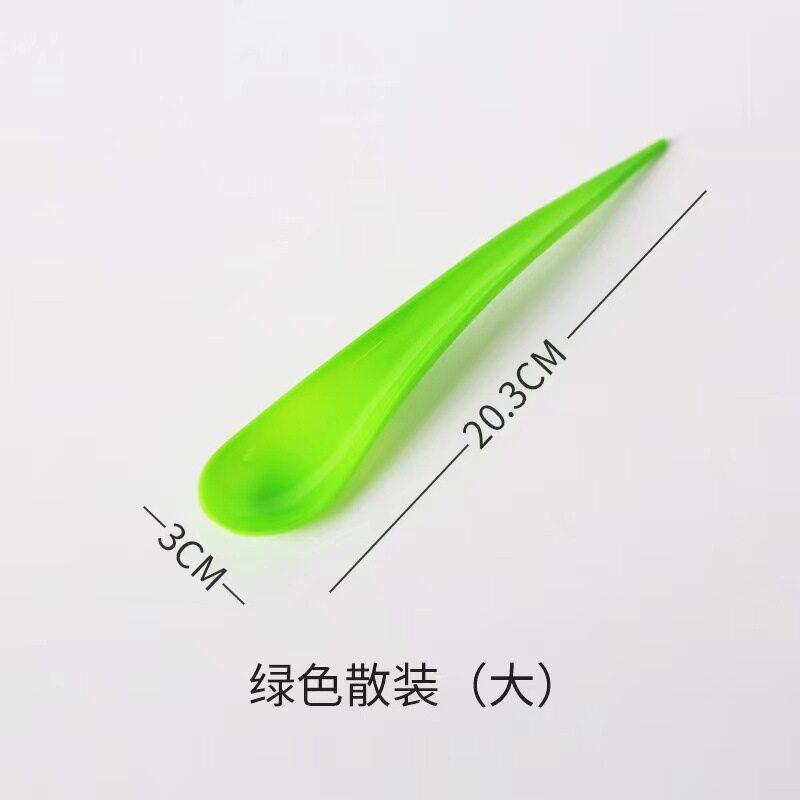 100pcs/pack Disposable Big Spoon for Ice Cream  Dessert Milkshake Cake Yogurt Drop Shape Spoon
