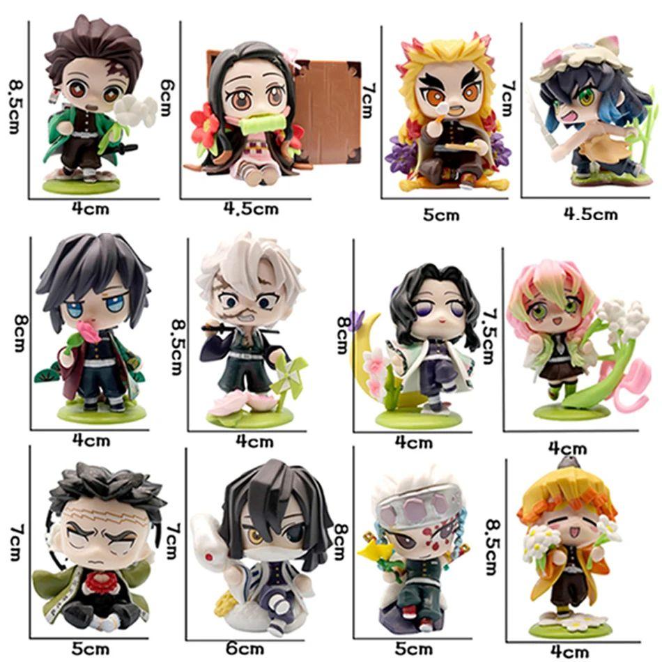 Клинок, рассекающий демонов Kimetsu No Yaiba Таинственная слепая коробка Милая Кавайная фигурка Танджиро Незуко Кёджуро Мицури ПВХ Модель Игрушки Подарки для детей