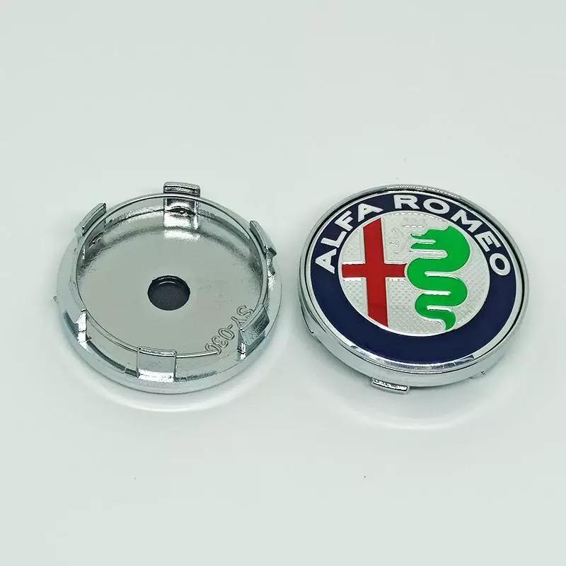 For Alfa Romeo 4PCS Car Wheel Center Hub Caps Cover For Alfa Romeo Giulia Stelvio Giulietta 156 159 147 Mito Tonale Brera Disco