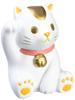 Daikai Copo Paper Mache Maneki Neko 72024 Figurine, White, 2.8x2.7x4.0cm,