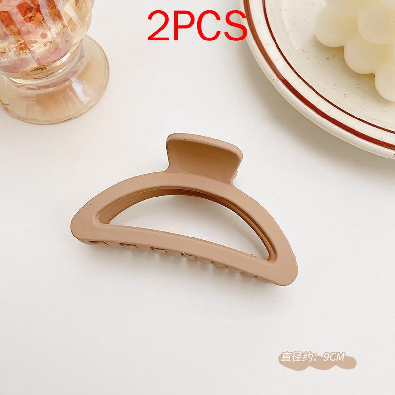 2 шт., комплект головных уборов премиум-класса, новые женские модные зажимы для волос, кофейные, черные, акриловые, большие заколки для волос, зажим для женщин, заколка, аксессуары для волос