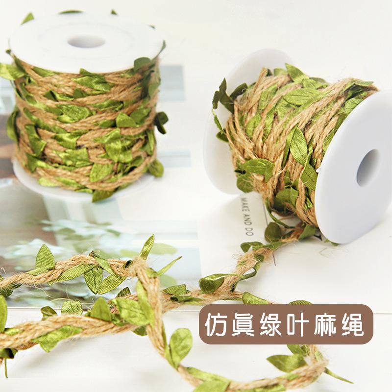 Имитация Зеленый Лист Пеньковая Веревка, Имитация Ротанга Плетеная Вощеная Веревка, Детский Сад DIY Ручной Работы Декоративные Материалы