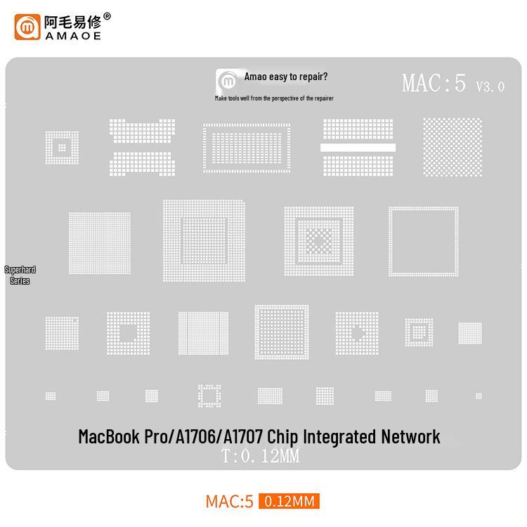 Комплект для апгрейда ноутбука Apple MacBook Series/MAC с сеткой для посадки оловом