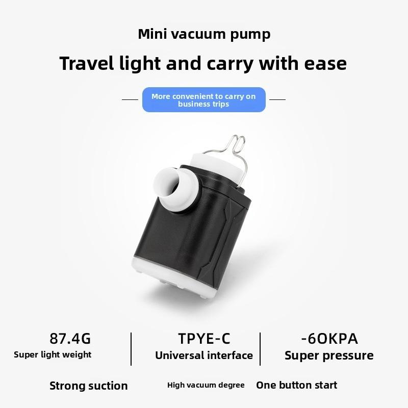 Mini USB C Rechargeable Electric Air Pump Portable for Camping Inflatable Bed Mattress Swimming Pool Toy Travel Accessory