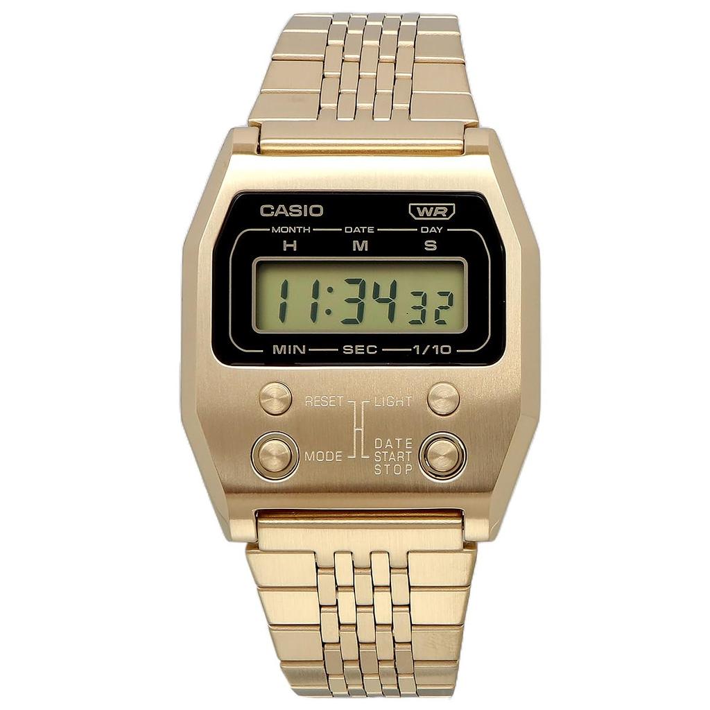 Casio Digital Watch, Vintage Series, Reproduction Design, A1100G-5, Unisex, Gold, Overseas Model [Parallel Import]
