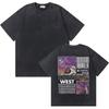 Washed Vintage Rapper Kanye West Music Album Cover Logo Graphic Tshirt THE LIFE OF PABLO T Shirt Men Hip Hop Vintage Tshirts