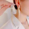 Элегантные длинные серьги-кисточки для женщин - игла из серебра 925 пробы, мода весна/лето, дизайн, стройнящий лицо
