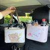 Мультяшный медведь автомобильное мусорное ведро кожаная печать автомобильное ведро для хранения подвесной многофункциональный автомобильный ящик для хранения