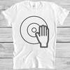 Dj Spinning Vinyl T Shirt Record Dope 80s Turntable Retro Vintage Cool Tee M12