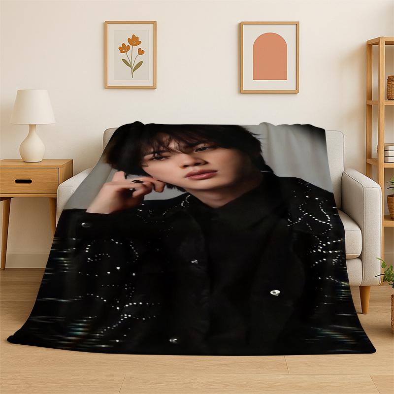 Kpop B-BTS Ким Сок Джин Певец Фланелевое одеяло Мягкое теплое плед для спальни гостиной кровати путешествия кемпинга пикника подарок