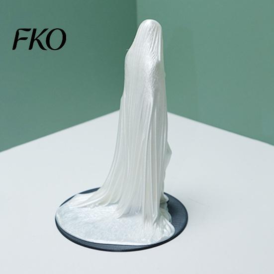 Статуя Завуалированной Леди, 3D-печатная скульптура богини, Таинственная женская фигурка в одеянии, Темная готическая скульптура, Домашний декор для стола, книжной полки,