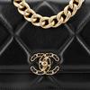 Chanel 19 Сумок Woc 23p Версия с ручкой-кнопкой Алмазный узор Материал: Овчина Сумка на цепочке Одно плечо Сумка-мессенджер Женский стиль Черный