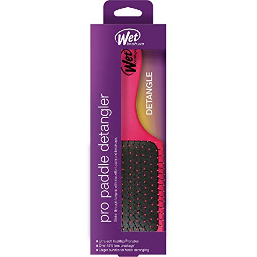 WetBrush Лопатообразная расческа-распутыватель для красивых волос и массажа кожи головы, Розовая