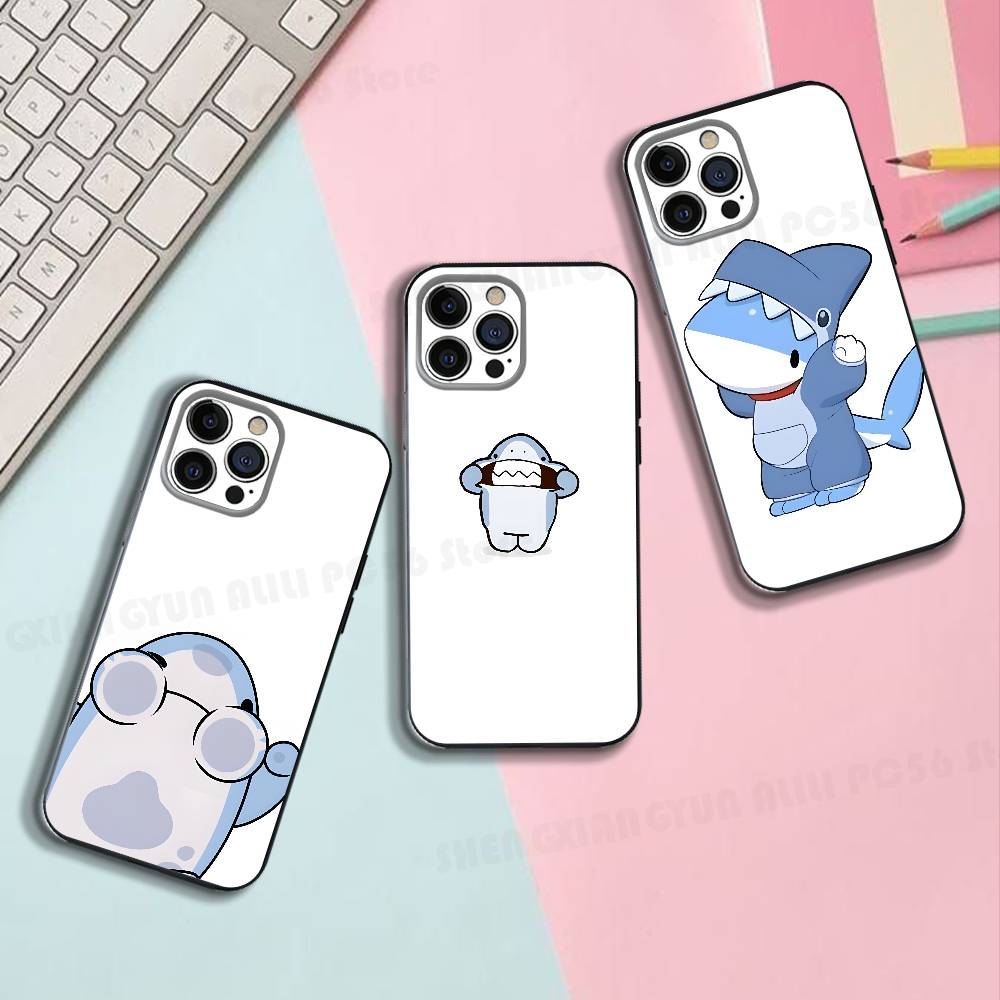 Черный матовый чехол для телефона с рисунком акулы для IPhone 17,16,15,14,13,12,13,12 Pro Max Plus XS, силиконовый, мягкая задняя крышка