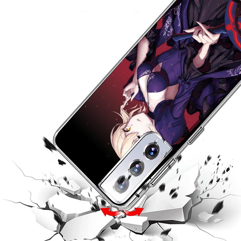 Чехол для телефона Fate Zero Stay Night Saber Phnoe для Samsung Galaxy S26 S25 Edge S23 S24 Ultra S22 Plus S21 S20 FE Уникальная крышка Мягкий чехол