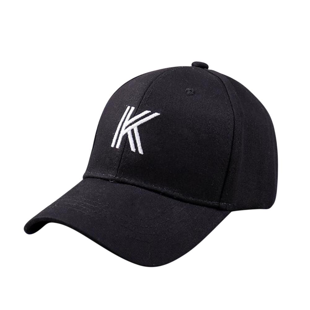 Unisex Fashion Letter K Embroidery Sports Hat Adjustable Baseball Cap