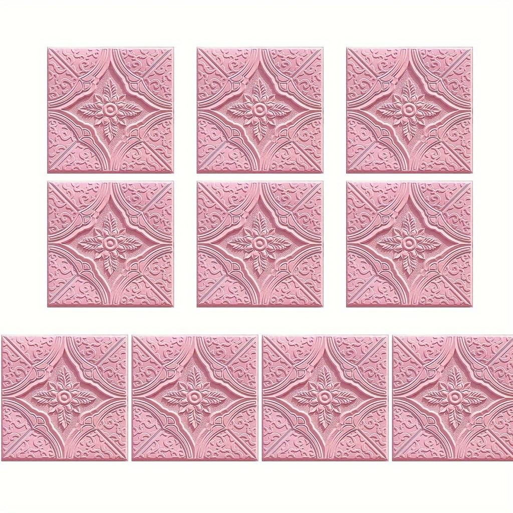 10/20 шт. DIY 3D настенная плитка наклейка пена самоклеящаяся водонепроницаемая и влагостойкая потолочная наклейка подходит для кухни гостиной ванной комнаты коридора