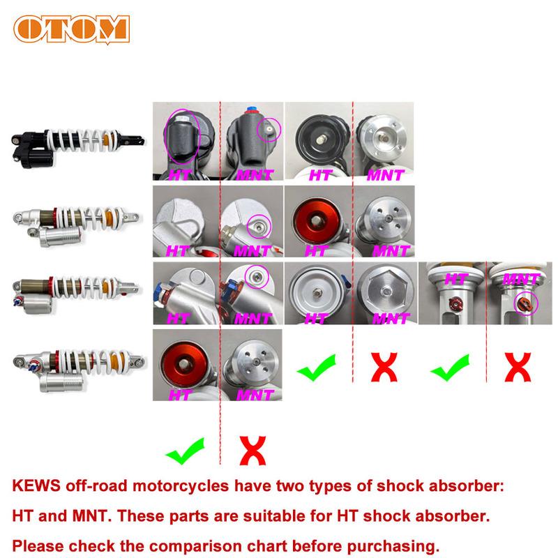 OTOM Motorcycle Suspension Shock Absorber Piston Rod Seal Lower Bearing Bushing Air Bag For KEWS HT HTW K16 K23 NB300 YBS300