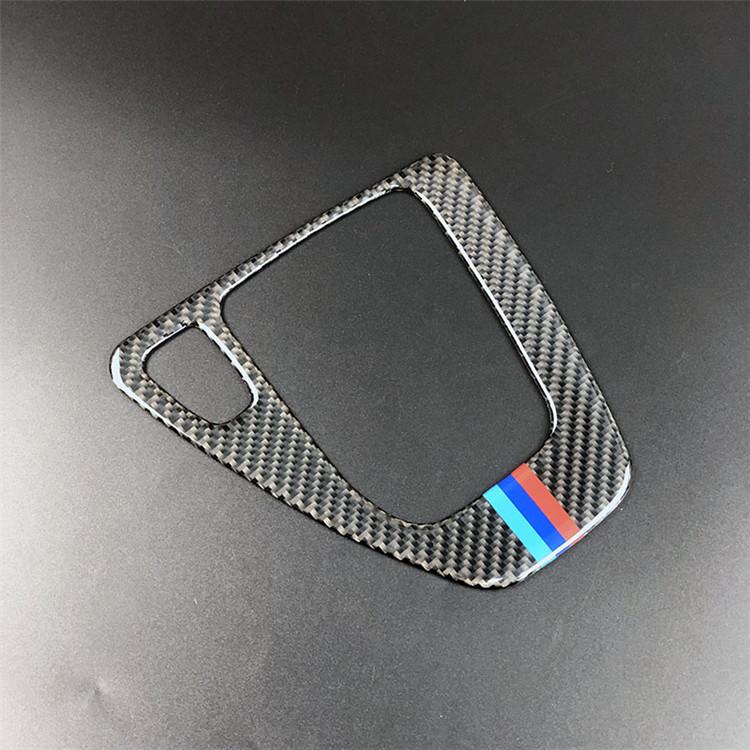 For Bmw E90 E92 Interior Trim Carbon Fiber Gear Shift Control Panel Cover Sticker LHD RHD Car Styling 3 Series Auto Accessories