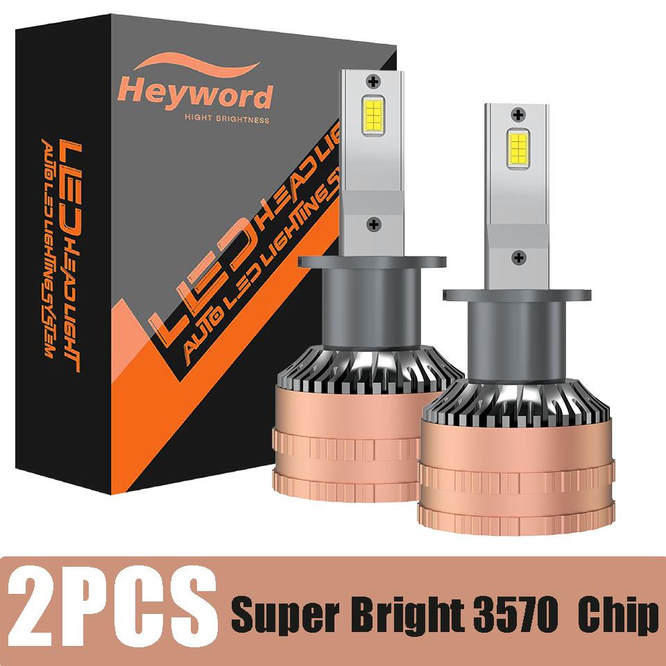 Heyword 2pcs H1 H3 H4 H7 LED H8 H11 9005 HB3 9006 HB4 9012 Hir2 Led Headlight Bulb Light Automobile Kit H7 Turbo Car Fog Lamp